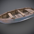 Modern Wooden Boat Old Wooden Boat 3d model