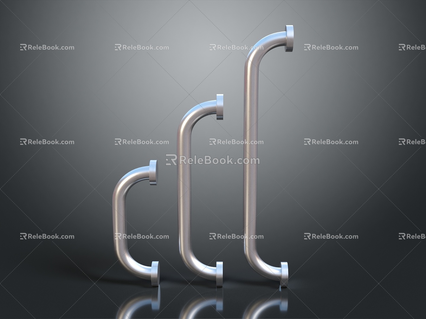 Modern Handle Paris Door Buckle Door Handle Metal Door Buckle 3d model