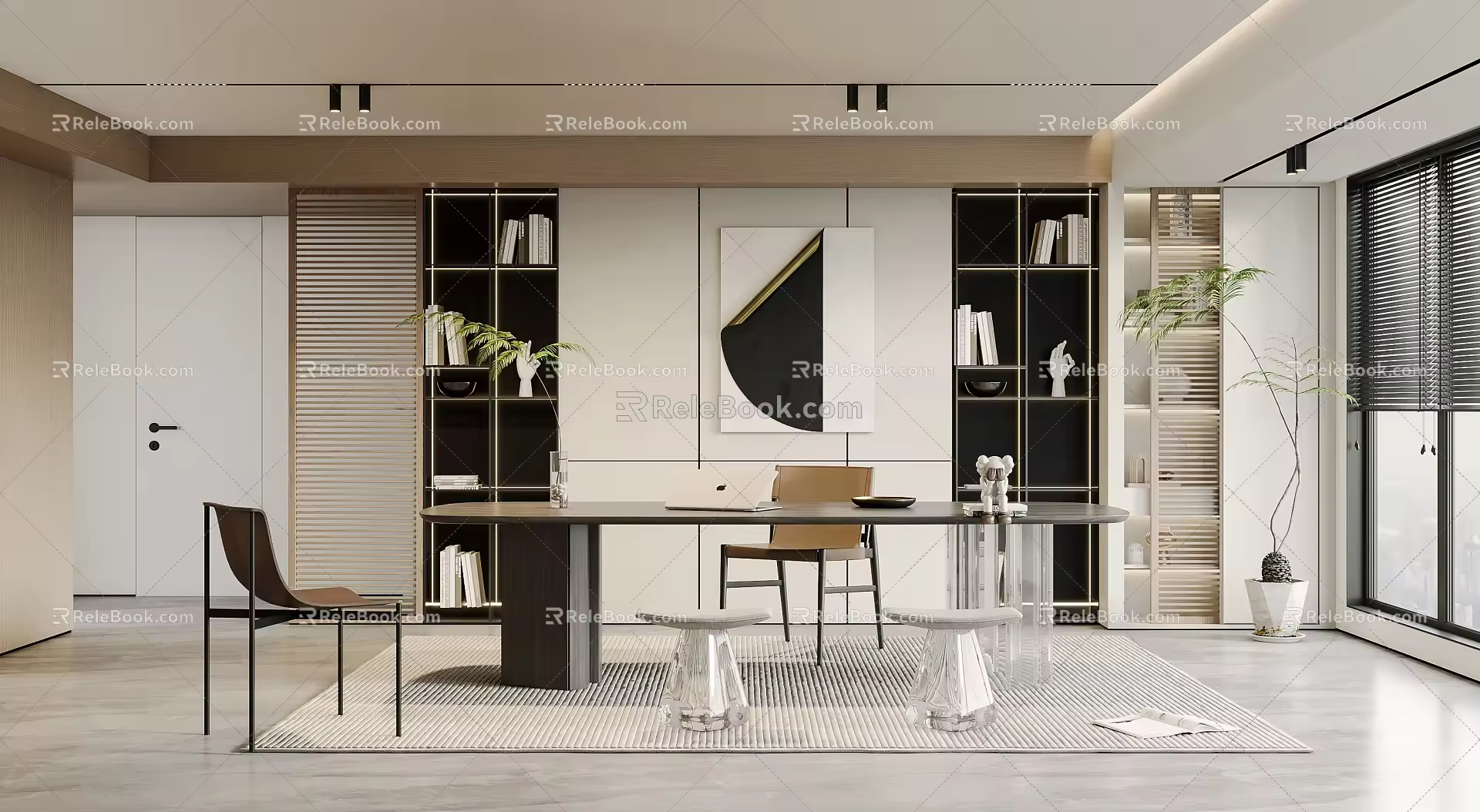Modern study 3d model