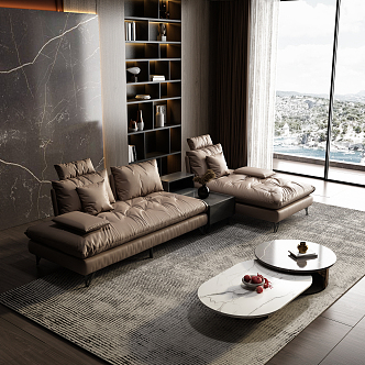 modern living room 3d model