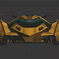 Futuristic Racing Car With Yellow Green Sleek Design And Black Accents Sporty Wheels