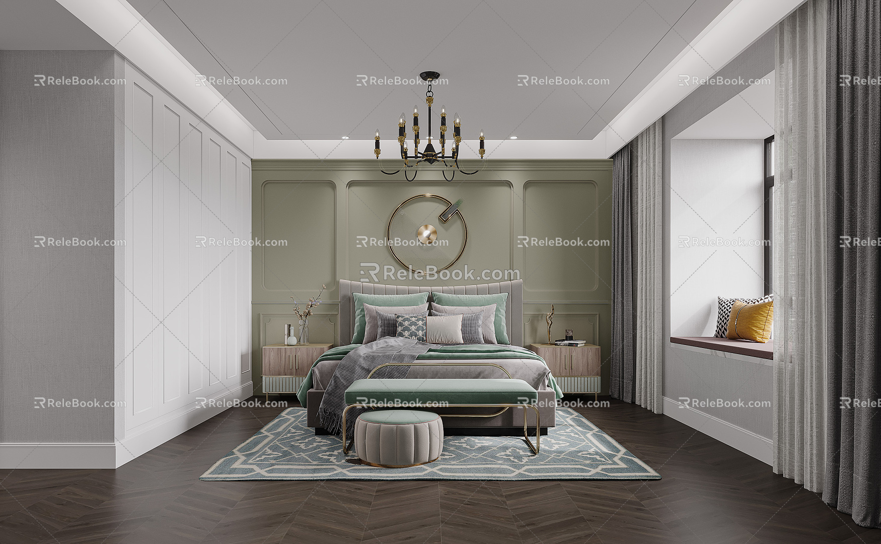 American Bedroom Second Bedroom 3d model