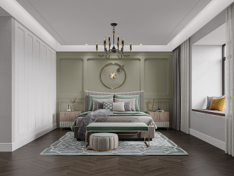 American Bedroom Second Bedroom 3d model