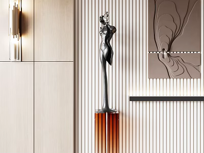Modern sculpture abstract figure sculpture ornaments 3d model