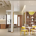 Modern School Learning Space With Wooden Walls Stepped Seating And Open Bookshelves