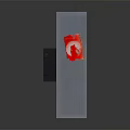 Vintage Metal Lockers With Multiple Compartments Graffiti Stickers Red Circle Mark And Open Door