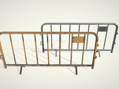 Road Barrier Enclosure Metal Fence 3d model