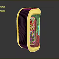 Black And Yellow Portable Wireless Speaker With Mesh Grille Sleek Modern Design