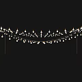 Decorative String Lights With Warm White Bulbs For Festive Hanging Decor 3d model