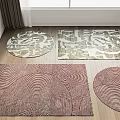 Stylish Rugs With Various Shapes And Patterns In Living Area