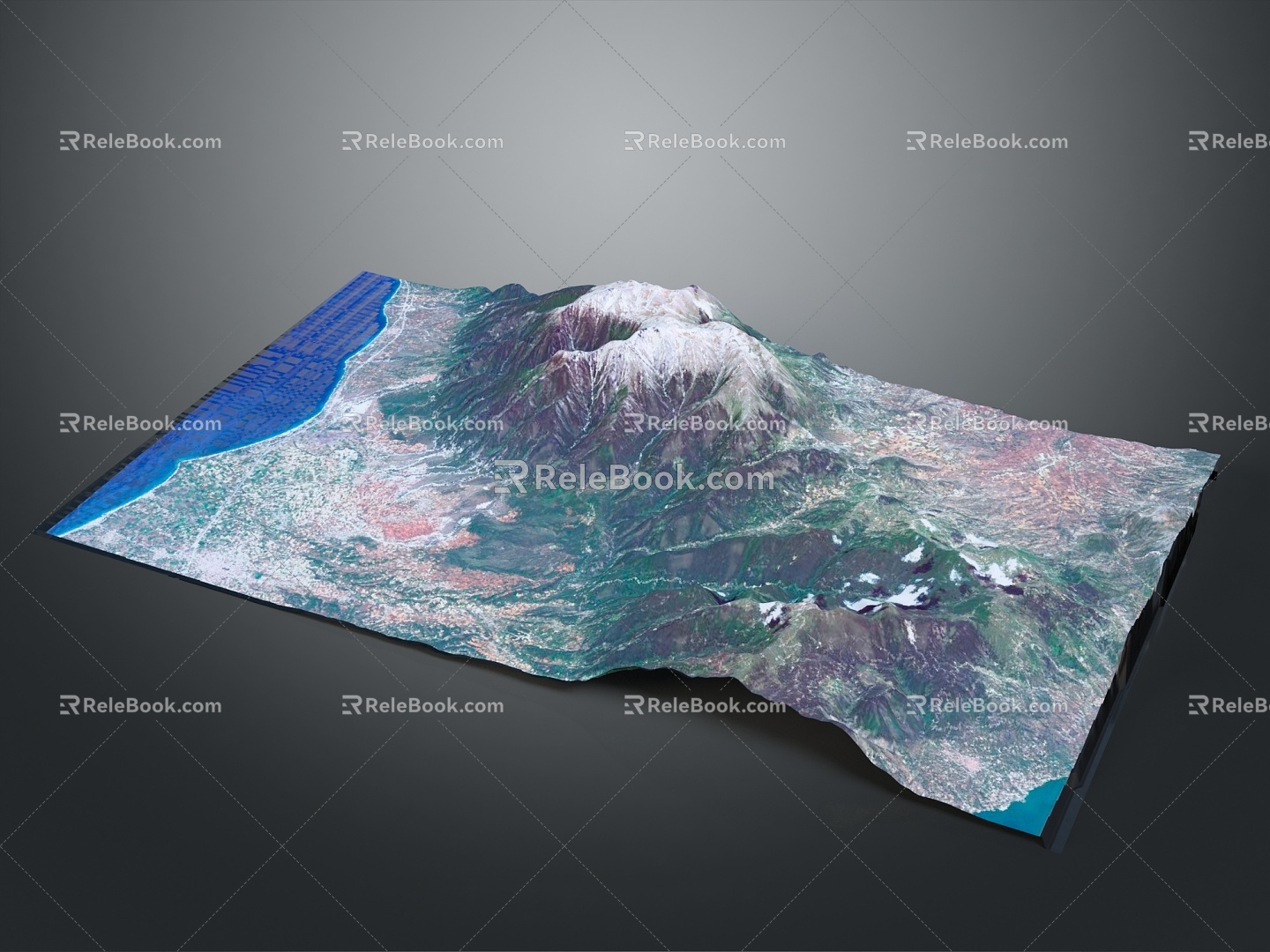 Geography, topography, mountain shape, ridge, ridge, valley, mountain range, canyon, geomorphology, mountain peak, mountain body 3d model