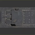Detailed Metallic Tank With Tracks Turret Armored Hull And Exterior Design