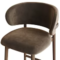 Modern Bar Stool With Comfortable Fleece Seat Wooden Frame And Color Options