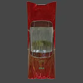 Red Classic Car With Chrome Accents Retro Design Vintage Body Lines And Tailfin Detail