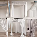 Different Styles Of Sheer Bed Canopy In White And Blue For Bedroom Decor