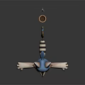 Cartoon Raccoon Game Character With Green Vest Brown Pants And Bow Arrows
