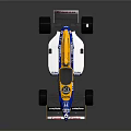 McLaren Honda Formula 1 Race Car With Blue White Yellow Livery And Sponsor Logos