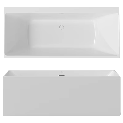 Modern White Bathtub Design With Sleek Surface And Smooth Edges For Contemporary Bathroom 3d model