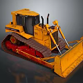 Yellow Heavy Duty Bulldozer For Construction With Tracks And Blade