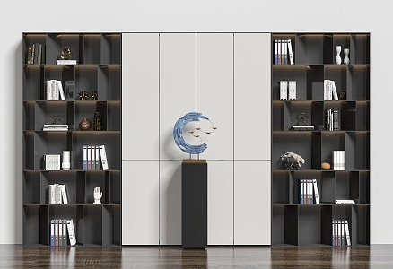 Storage shelf closet background wall 3d model