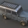 Vintage Off Road Vehicle With Rustic Exterior And Roof Rack Design