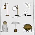 Table Lamp Combination Metal Table Lamp Light Luxury Glass Table Lamp Floor Table Lamp Art Table Lamp Simple Fashion Table Lamp 3d model