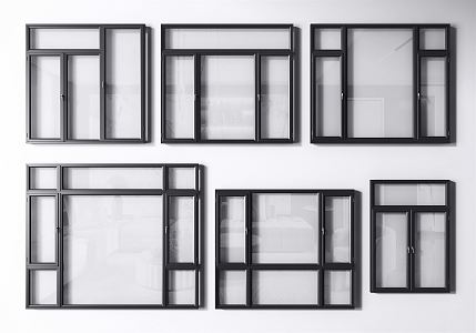 Modern casement window 3d model