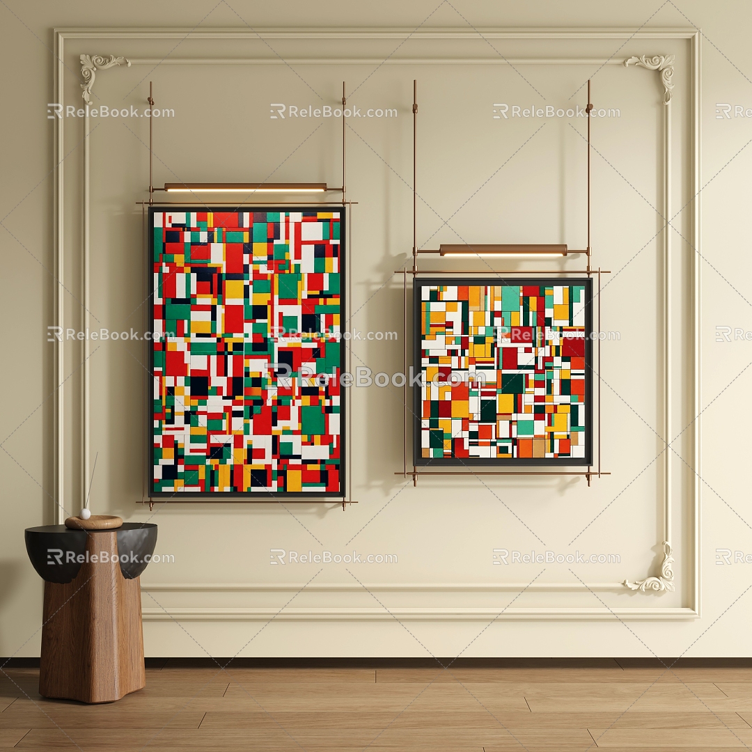 modern decorative painting 3d model