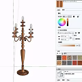 Decorative Golden Brass Candelabra Lamp With Multiple Arms And Elegant Design