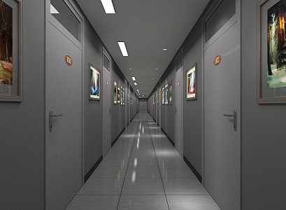 Aisle Hotel Modern Aisle Youth Apartment Hotel 3d model