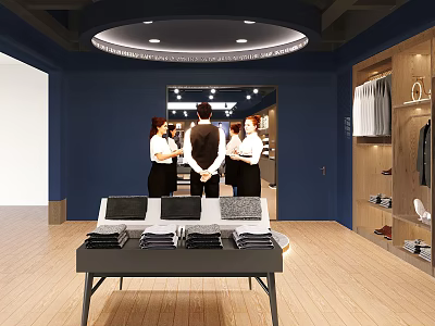Modern High End Mens Clothing Store With Attentive Staff And Elegant Comfortable Unique Shopping Experience 3d model