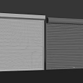 White and Dark Gray Roller Doors Exterior Design With Modern Look