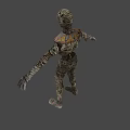 Game Movie Mummy Character With Bandaged Body And Ancient Egyptian Features