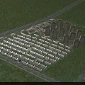 Aerial View Planning of Residential Area With High and Low Rise Buildings Roads and Greenery