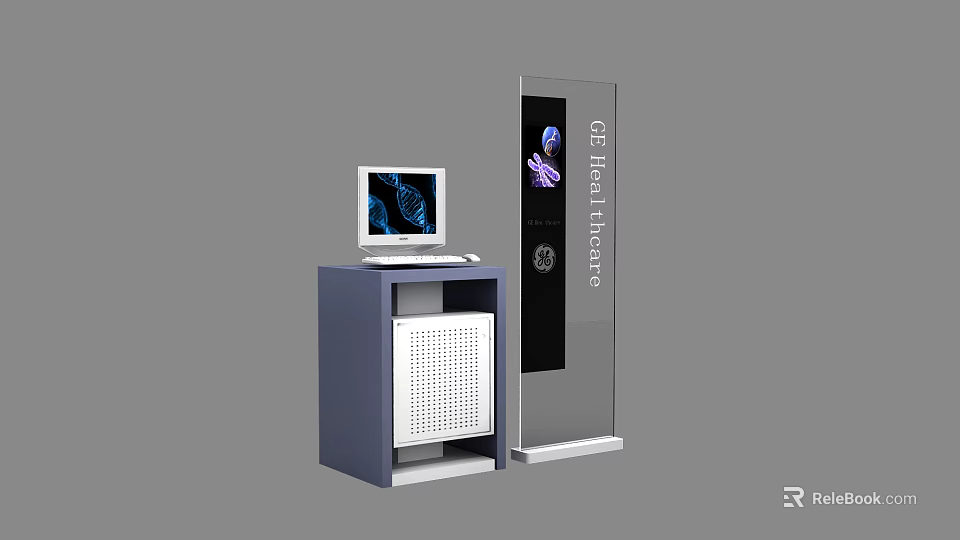 Modern Display Shelves With Glass Panels And Metal Frame For Retail Product Showcase 3d model 