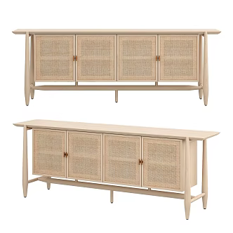 New Chinese Style Simple Side Cabinet 3d model
