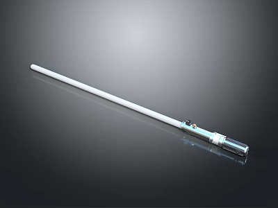 Long White Blade Weapon With Silver Handle And Smooth Surface Design 3d model