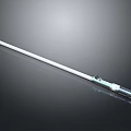 Long White Blade Weapon With Silver Handle And Smooth Surface Design 3d model