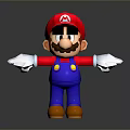 Classic Mario Figure With Red Hat Blue Overalls White Gloves And Brown Shoes
