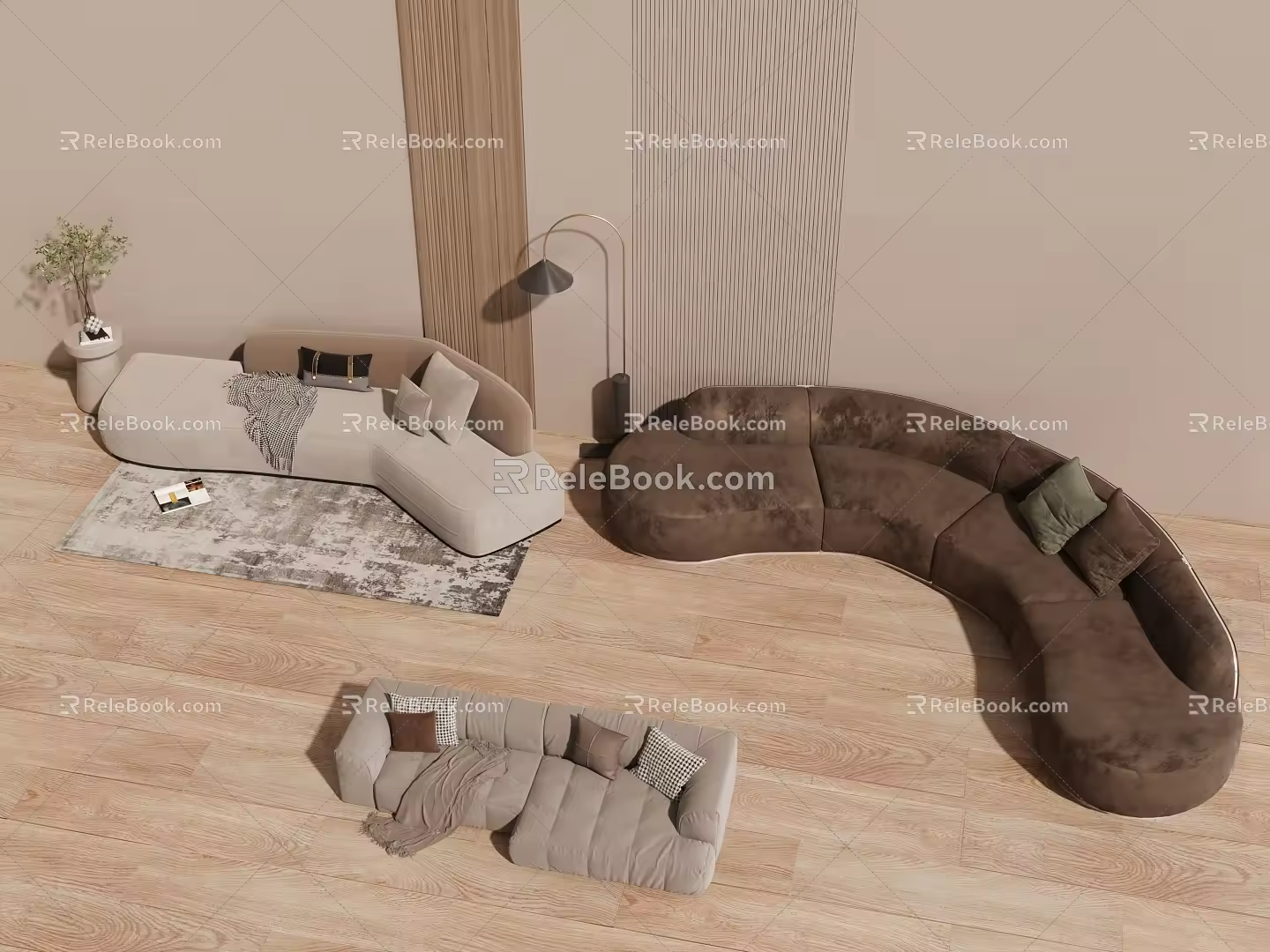 Modern Multiplayer Sofa 3d model