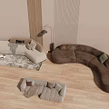 Modern Multiplayer Sofa 3d model