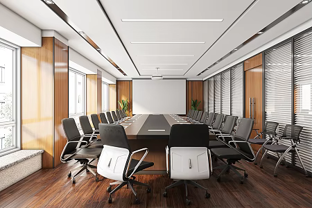 Modern Meeting Room Meeting Table and Chair 3d model