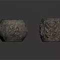 Traditional Chinese Stone Drum Stools With Intricate Carved Patterns And Vintage Design