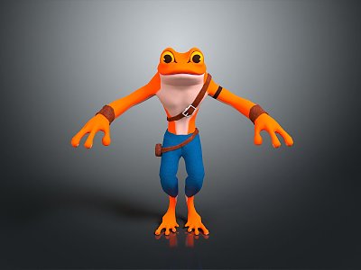 Frog Poison Frog Game Frog Reptile Cold Blooded Animal Reptile 3d model