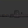 Advanced Futuristic Weapon With Modular Metallic Structure Tactical Scope And Glowing Barrel 3d model