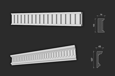 Simple European Plaster Line Simple Plaster Line Ceiling Decorative Line 3d model