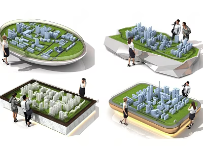 Detailed Commercial Architectural Models for Urban Planning Business Presentations and Showcases 3d model