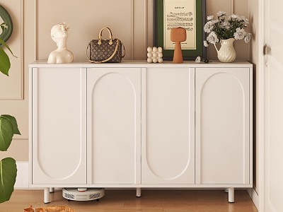 Cream style porch cabinet model