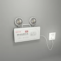 Fire Emergency Light With Dual Lamps And Socket For Safety Applications 3d model