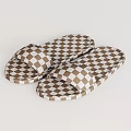 Cozy House Slippers in Brown Beige and Gray with Soft Strap for Home Comfort